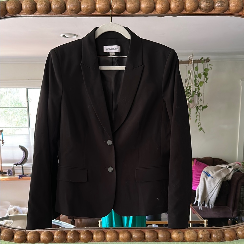 Calvin Klein Black Blazer Professional Suit Jacket